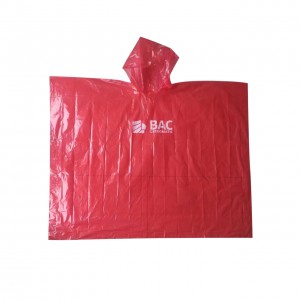 LO-0339 biodegradable festival disposable ponchos PLA