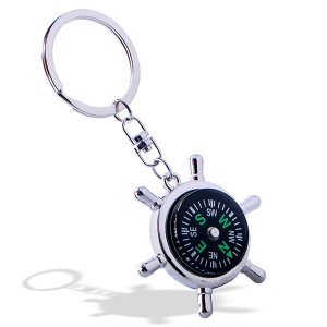 HH-0777 custom engraved compass keyrings