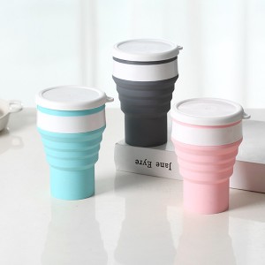 HH-0470 Promotional collapsible silicone travel cups