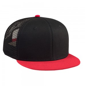 AC-0335 snapback mesh hats with flat bill