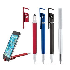 OS-0526 marketing phone stand pens with stylus – 3 in 1