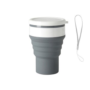HH-0470 Promotional collapsible silicone travel cups